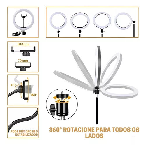 Ringlinght Led Luz Flash Estudio Profissional Com Tripe 210m - Image 2
